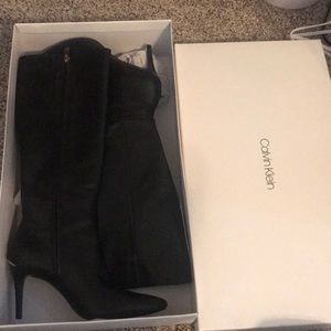 Calvin Klein black boot heels